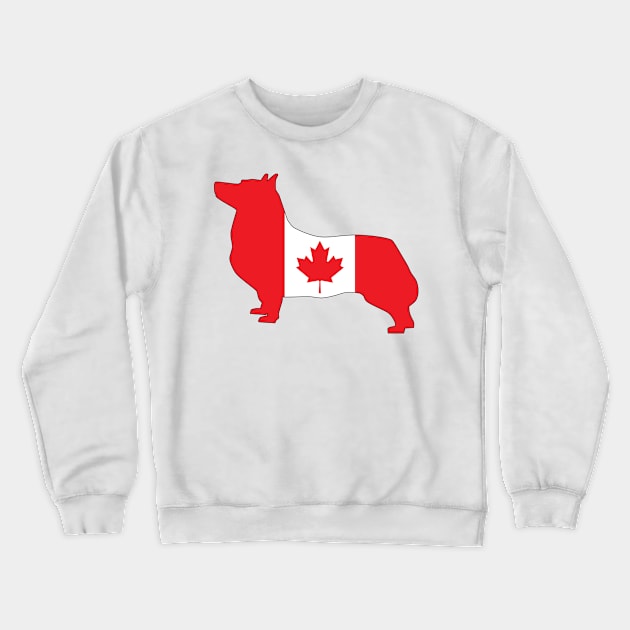 Swedish Vallhund Canada Flag Filled Crewneck Sweatshirt by DPattonPD